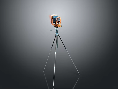 Accurate Surveying Total Station Mounted On Stable Tripod For Engineering Measurement 3d model