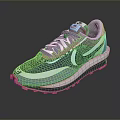 Modern Blue Gray Casual Sneakers With White Laces And Brown Sole Design