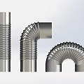 Stainless Steel Corrugated Pipes with Different Bending Angles and Smooth Surfaces