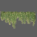 Hanging Green Vine With Lush Leaves And White Small Flowers For Natural Decoration