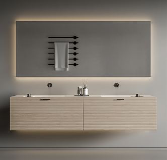 Modern sink basin cabinet 3d model