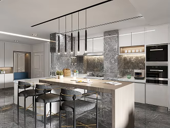 Modern Kitchen Guest Restaurant 3d model
