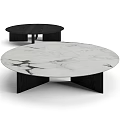 Modern Assorted Tables Featuring Round Square Shapes Marble Tops Black Wooden Frames