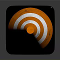 Safety Orange White Striped Traffic Cone With Black Base On Gray Background