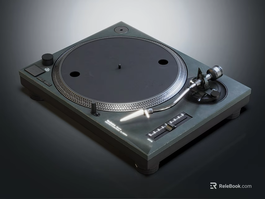 High Performance Vinyl Turntable Audio System With Precision Tonearm And Sound Quality 3d model 