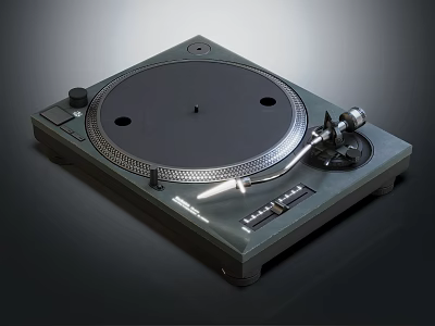 High Performance Vinyl Turntable Audio System With Precision Tonearm And Sound Quality 3d model