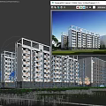 Aerial Planning of Modern Residential Area With Green Lawns and Walkways