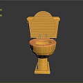 Golden Toilet With Modern Design Shiny Finish For Luxury Bathroom Decor