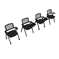 Ergonomic Leisure Chair With Mesh Back Padded Seat Armrests And Metal Frame