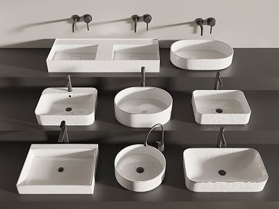 Modern wash basin 3d model