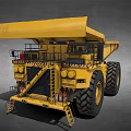 Yellow Heavy Duty Dump Truck With Large Tires And Open Bed Design