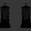 Black Leather Lace Up Boots With Sturdy Sole For Daily Wear And Style