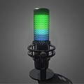HyperX Black Speaker With Green Blue Gradient RGB Lighting And Stable Stand Base 3d model