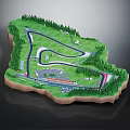 Scenic Natural Landscape With Dense Trees Winding Roads And Rolling Green Terrain