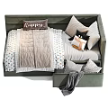 Stylish Children's Bed With Soft Bedding Pillows And Multiple Color Options