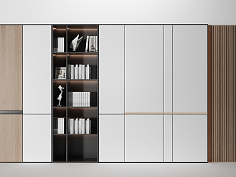 Modern Bookcase Decorative Cabinet 3d model