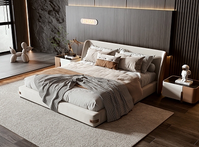 Double bed 3d model