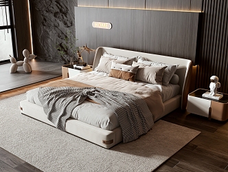 Double bed 3d model