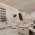 Hair and Beauty Salon Interior Design With Beauty Bed Mirror Cabinets And Beauty Products