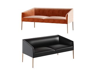 Modern two-seat sofa 3d model