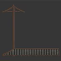 Traditional Chinese Architectural Components With Roof Tiles Wooden Grilles And Railings