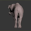 Pink Hippopotamus Model With Open Mouth And Teeth Standing On Black Surface Gray Background