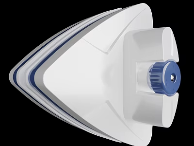 Daily Use Washing Cleaning Tool White With Blue Knob For Household 3d model