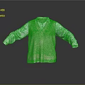 Pink Knitted Vest Over White Shirt With Extended Sleeves And Gray Background Reflection