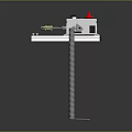Industrial Equipment With Control Panel Red Button Flexible Hose And Adjustable Stand