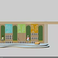 Colorful Campus Culture Wall With Reading Themed Posters Bookshelves And Educational Decor