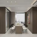 Modern Living Dining Room Interior With White Sofa TV Wall Rug And City View Window