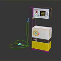 LPG Fuel Dispenser With Digital Screen Red Hose And Black White Yellow Design