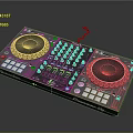 Professional Pioneer DJ Electronic Controller With Dual Turntables Buttons Knobs And Cable