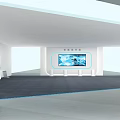 Yadongke Exhibition Hall Modern Interior With Display Counter And Digital Screens