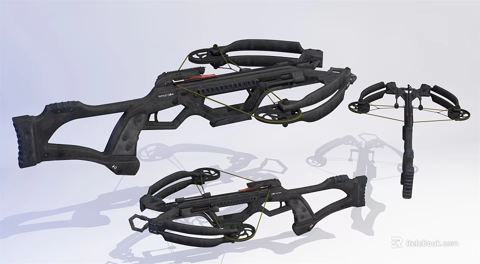 Modern Crossbow Weapon Design With Mechanical Parts String And Handle Details 3d model 
