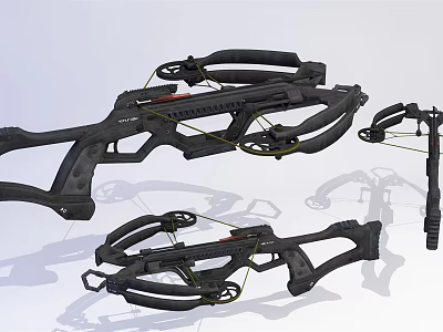 Modern Crossbow Weapon Design With Mechanical Parts String And Handle Details 3d model