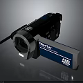 Next Gen Hi Def Digital Video Camera With Silver Blue Handheld Design 3d model