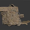 Stone Structure Design With Large Stone Blocks Stacked Walls Wooden Door Frame And Ladder