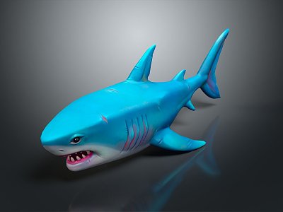 Modern shark great white shark whale shark hammerhead shark 3d model