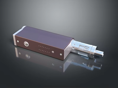 Portable Daily Necessity Power Bank With Dark Casing Metal Interface And Transparent Section 3d model