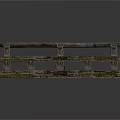 Scenic Wooden Rail Components For Model Construction With Crossbar Fence Design