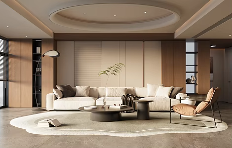 Antique Style Living Room Living Room Living Room Without Main Light Living Room Living Room Fabric Sofa Coffee Table Combination Sofa Chair Antique Style Leisure Chair 3d model