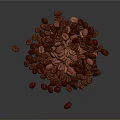 Red Beans Pile Scattered On Gray Background With Natural Texture And Look