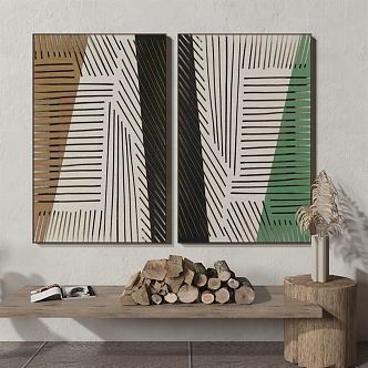 modern abstract painting abstract decorative painting 3d model