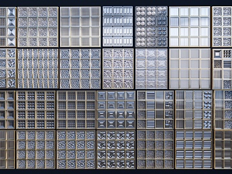 Modern Glass Tile Glass Partition Changhong Glass Crystal Tile Glass Screen Art Glass 3d model