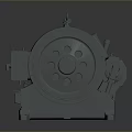 Industrial Mechanical Drum Component Featuring Metal Frame Holes And Lifting Rings