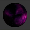 Glowing Purple Pink Starry Sphere Weapon With Cosmic Light Patterns