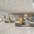 Modern Public Office Area With Open Layout Sofa Tables And Green Plants