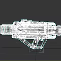 Futuristic Nuclear Weapon With Orange Gray Mechanical Design Grip Barrel And Radioactive Symbols
