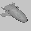 Cartoon Airplane 3D Model With White Orange Blue Stylish Design And Transparent Windows